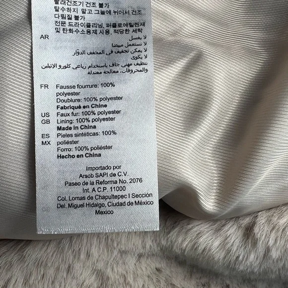 Sandro Paris Women’s Mirage Faux Fur Hooded Coat Sz 34 / XS Beige Jacket EUC - Picture 10 of 11